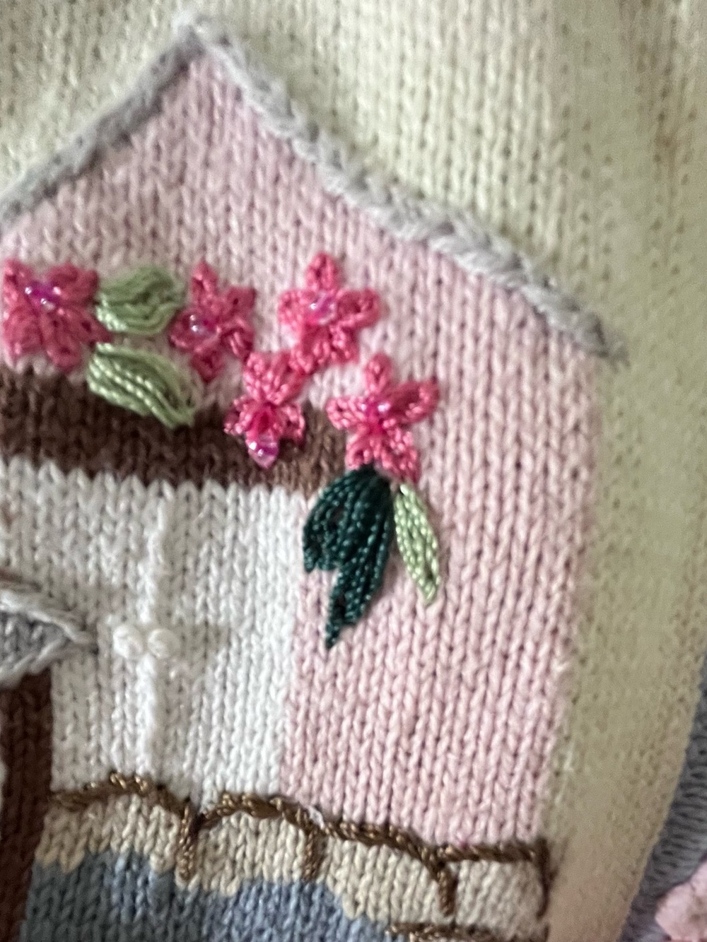 VTG/Y2K/90s Storybook Knits For HSN Beaded | SZ 1X | Rare!! Theme:Vacation Spa🌴 - Picture 10 of 16